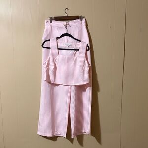 Pink Striped Two-Piece Outfit